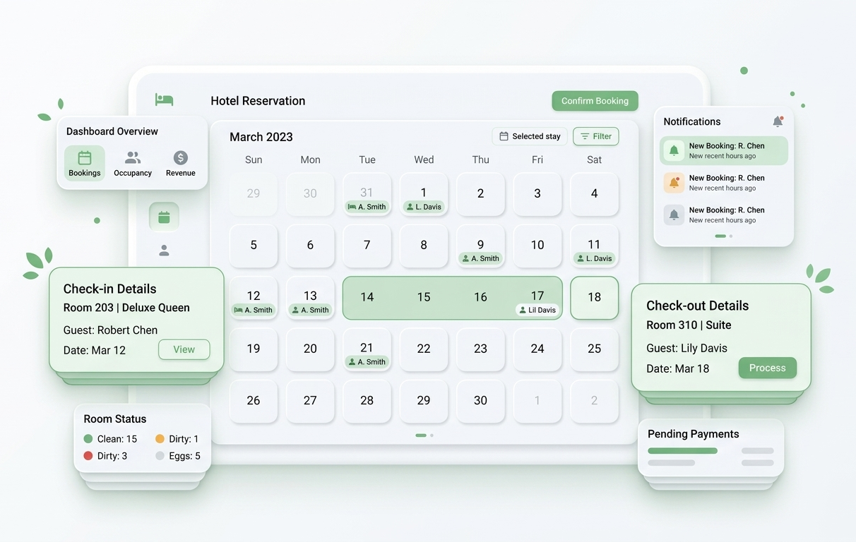 Seamless Reservations & Front Desk